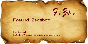 Freund Zsombor névjegykártya