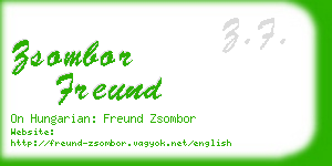 zsombor freund business card
